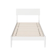 Bradford Twin Wood Platform Bed in White