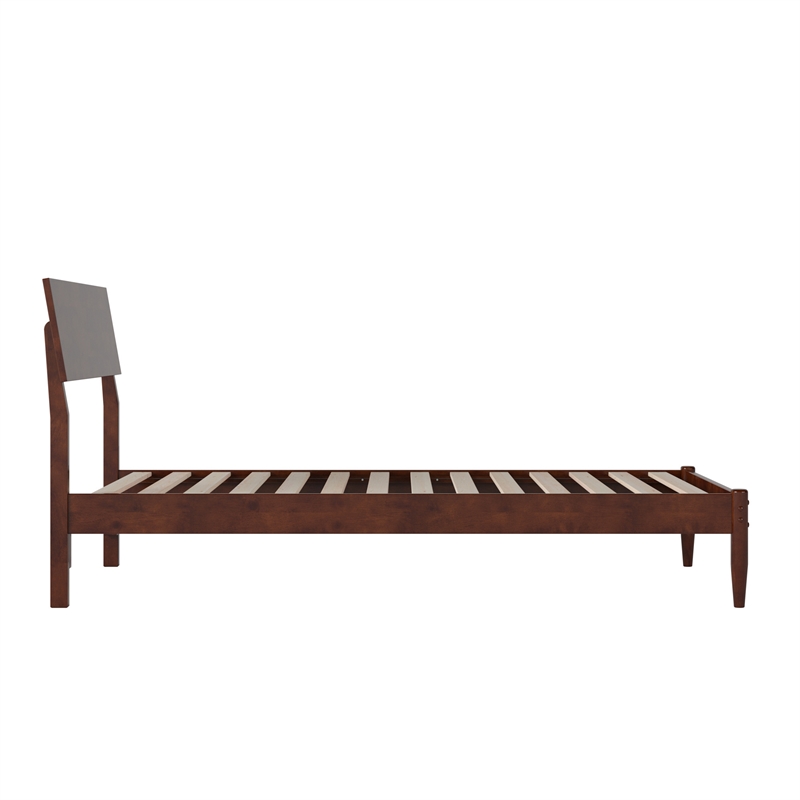 Bradford Twin Wood Platform Bed in Walnut