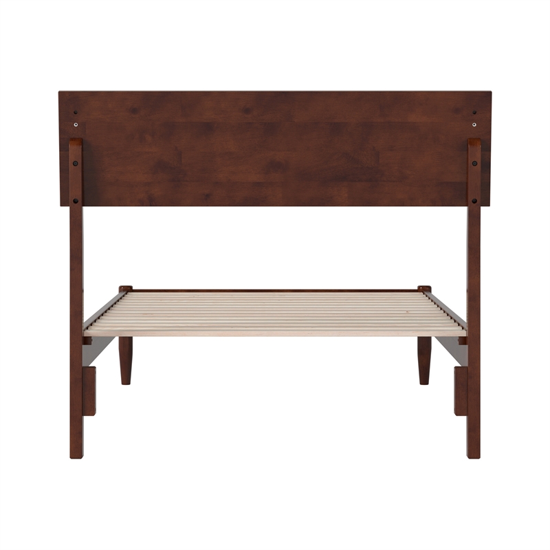 Bradford Twin Wood Platform Bed in Walnut