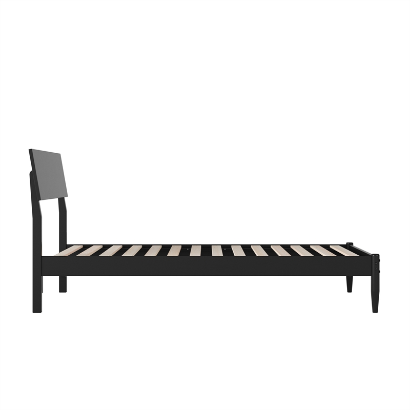 Bradford Twin Wood Platform Bed in Black