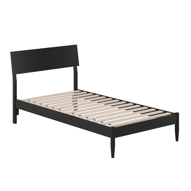 Bradford Twin Wood Platform Bed in Black