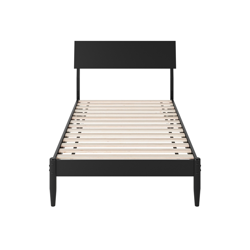 Bradford Twin Wood Platform Bed in Black