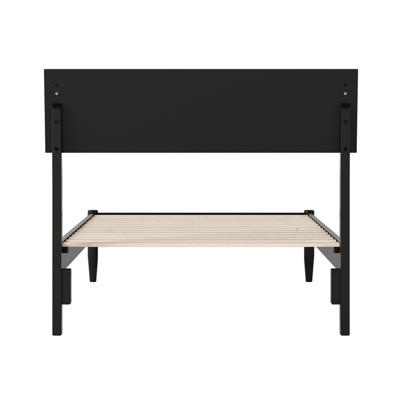 Bradford Twin Wood Platform Bed in Black