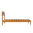 Bradford Twin Wood Platform Bed in Light Toffee