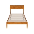 Bradford Twin Wood Platform Bed in Light Toffee