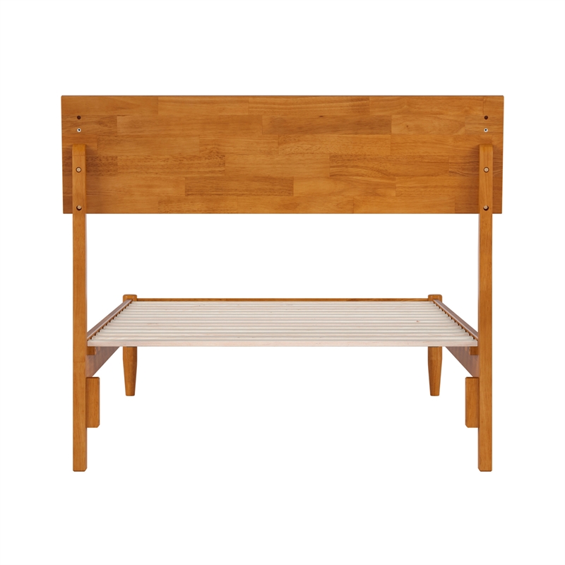 Bradford Twin Wood Platform Bed in Light Toffee