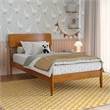 Bradford Twin Wood Platform Bed in Light Toffee