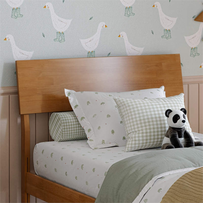 Bradford Twin Wood Platform Bed in Light Toffee