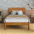 Bradford Twin Wood Platform Bed in Light Toffee
