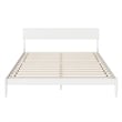 Bradford King Wood Platform Bed in White