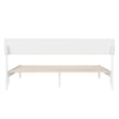 Bradford King Wood Platform Bed in White
