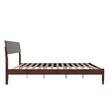 Bradford King Wood Platform Bed in Walnut