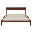 Bradford King Wood Platform Bed in Walnut