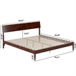 Bradford King Wood Platform Bed in Walnut