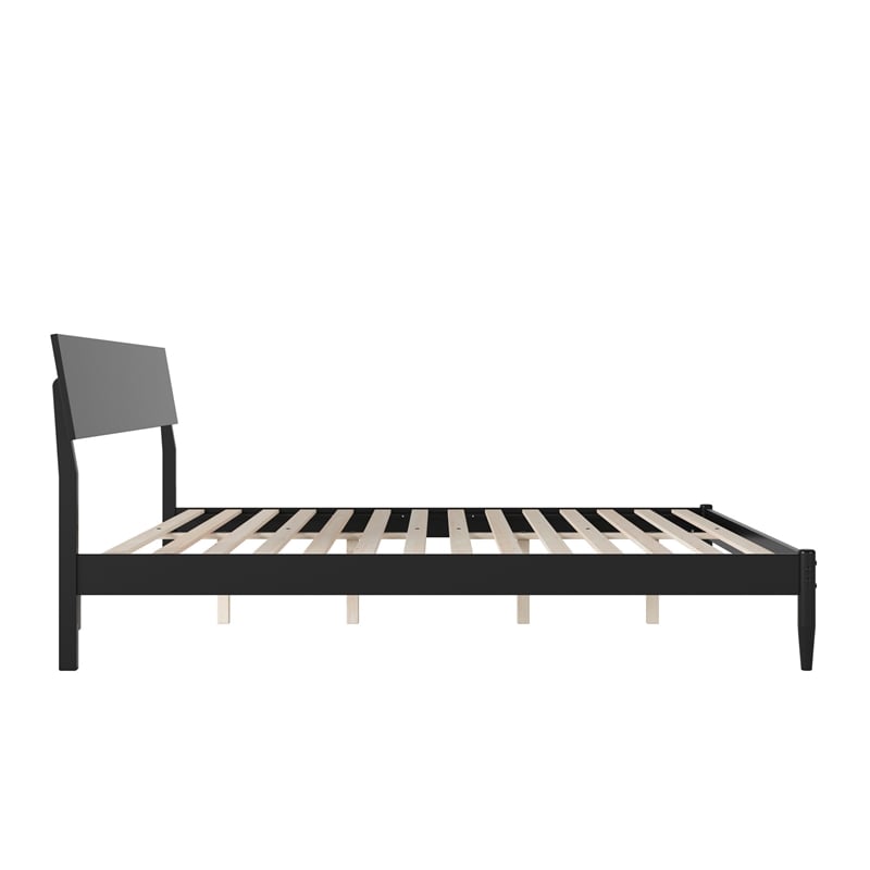 Bradford King Wood Platform Bed in Black