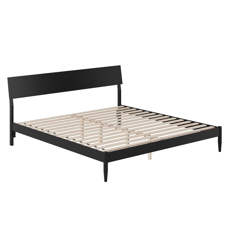 Bradford King Wood Platform Bed in Black