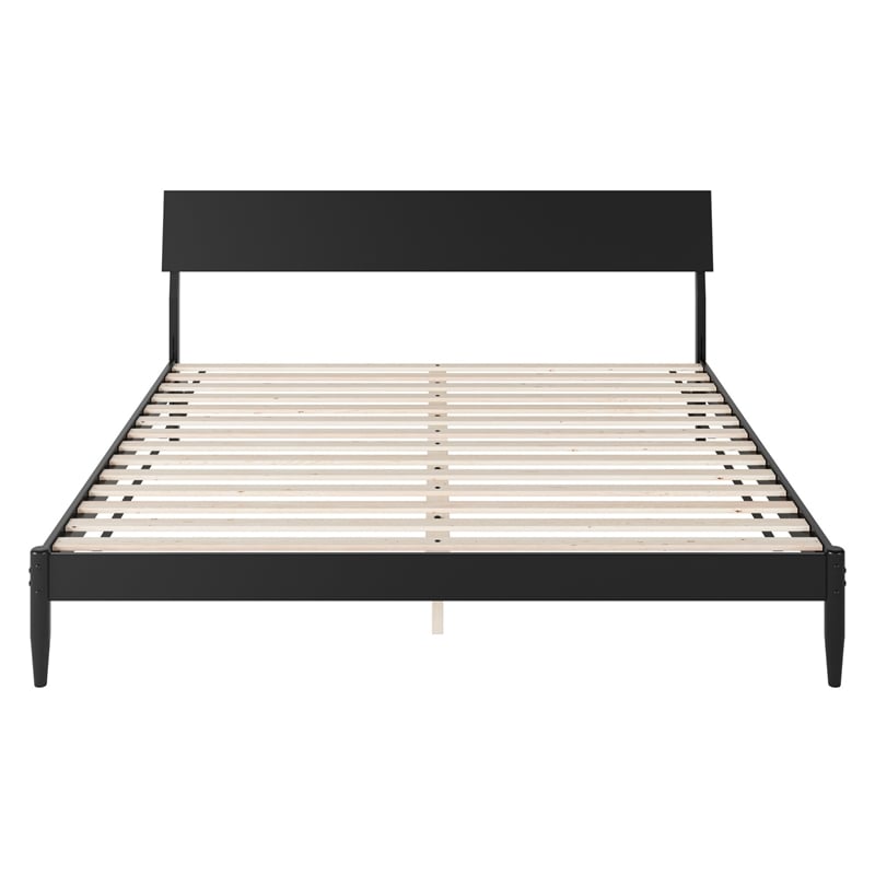 Bradford King Wood Platform Bed in Black