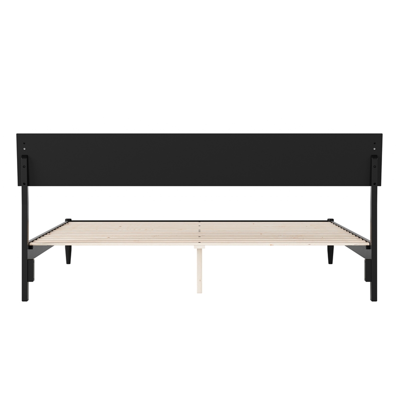 Bradford King Wood Platform Bed in Black