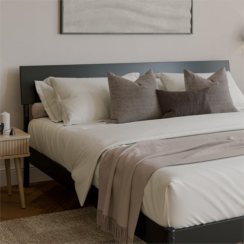 Bradford King Wood Platform Bed in Black