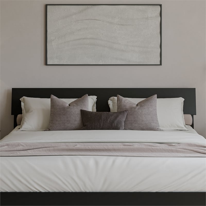 Bradford King Wood Platform Bed in Black