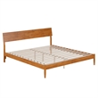 Bradford King Wood Platform Bed in Light Toffee