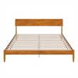 Bradford King Wood Platform Bed in Light Toffee