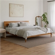 Bradford King Wood Platform Bed in Light Toffee