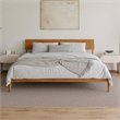 Bradford King Wood Platform Bed in Light Toffee