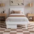 Phoenix Twin XL Solid Wood Platform Bed with Drawers in White