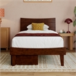 Phoenix Twin XL Solid Wood Platform Bed with Drawers in Walnut