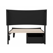 Phoenix Twin Size Solid Wood Platform Bed with Drawers in Black