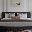 Phoenix King Size Solid Wood Platform Bed with Drawers in Black