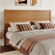AFI Aveline King Mid-Century Panel Wood Headboard in Light Toffee