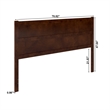AFI Aveline King Size Mid-Century Panel Solid Wood Headboard in Walnut