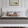 AFI Aveline King Mid-Century Panel Solid Wood Headboard in White