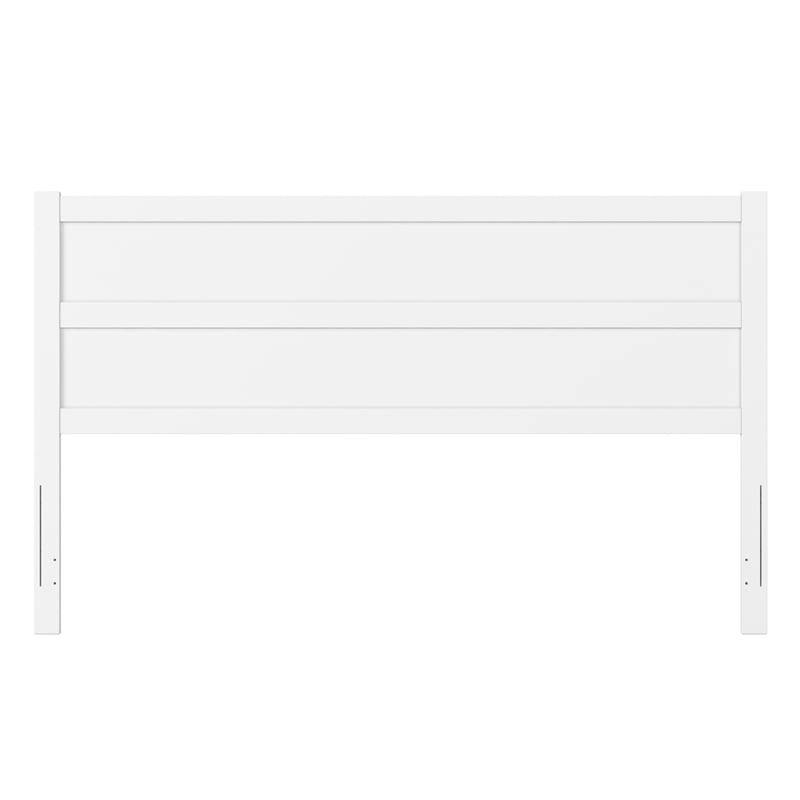 AFI Aveline King Mid-Century Panel Solid Wood Headboard in White