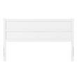 AFI Aveline King Mid-Century Panel Solid Wood Headboard in White