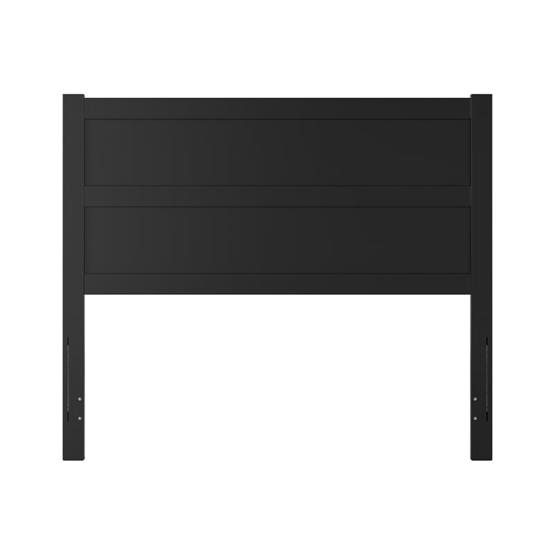 AFI Aveline Full Mid-Century Panel Solid Wood Headboard in Black