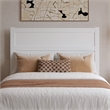 AFI Aveline Full Mid-Century Panel Solid Wood Headboard in White