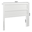 AFI Aveline Full Mid-Century Panel Solid Wood Headboard in White