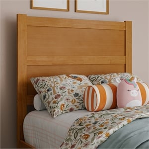 AFI Aveline Twin Mid-Century Panel Solid Wood Headboard in Light Toffee