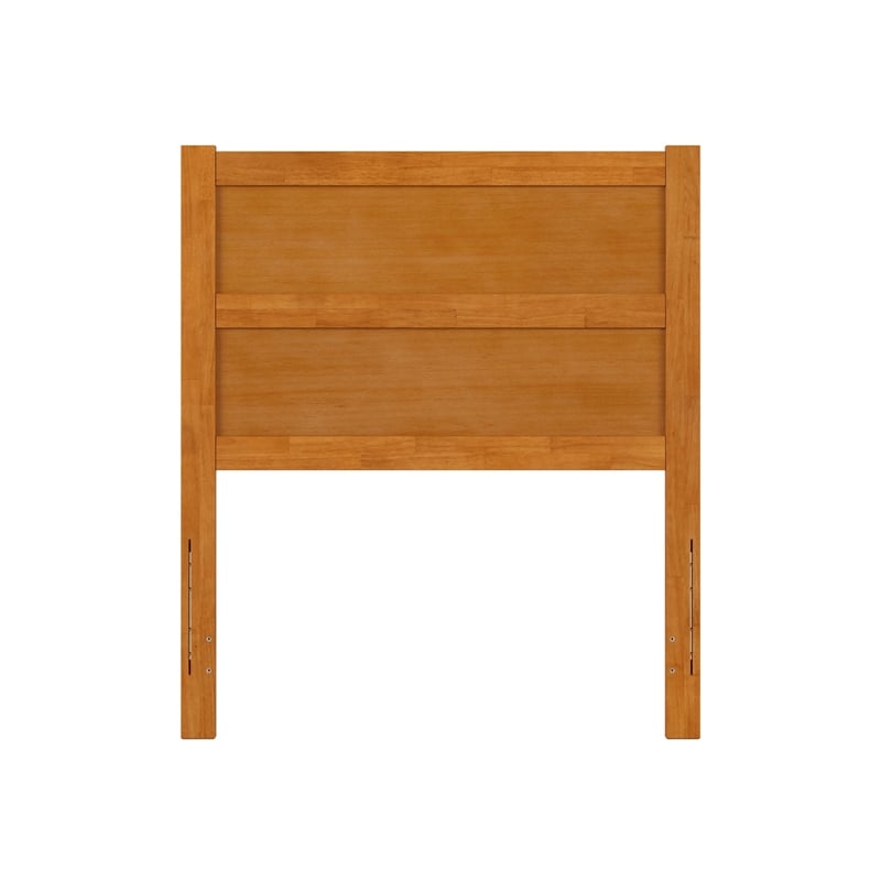 AFI Aveline Twin Mid-Century Panel Solid Wood Headboard in Light Toffee