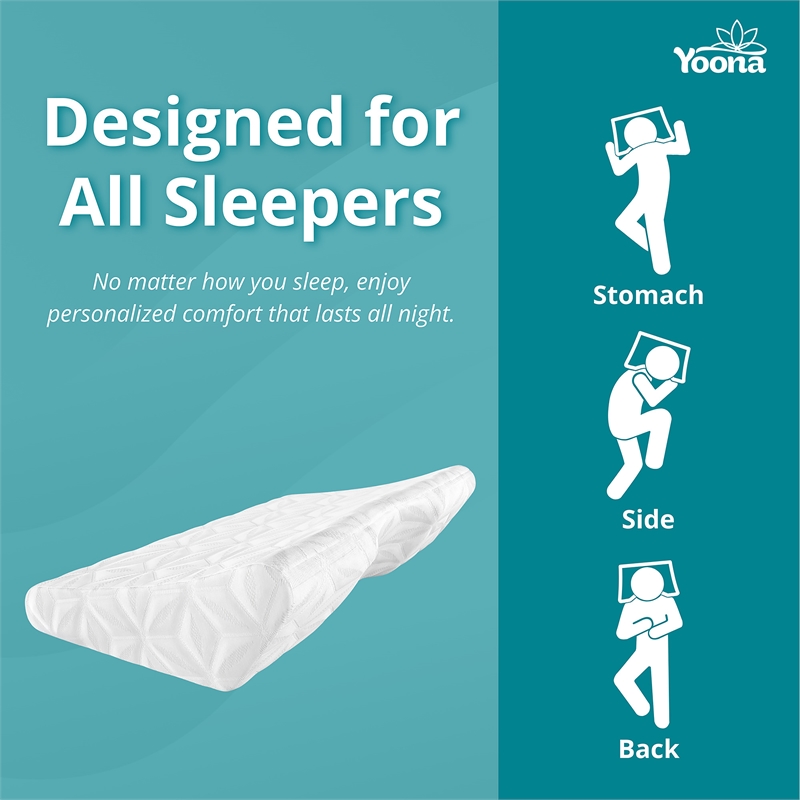 AFI Yoona White Memory Foam Orthopedic Cervical Contour Pillow