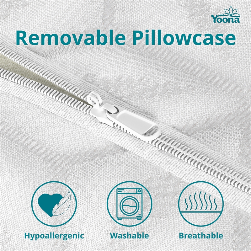 AFI Yoona White Memory Foam Orthopedic Cervical Contour Pillow