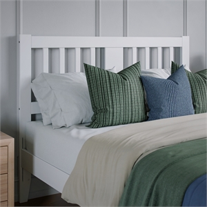 AFI Finley Full Slatted Solid Wood Headboard in White