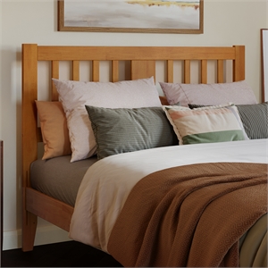 AFI Finley Full Slatted Solid Wood Headboard in Light Toffee