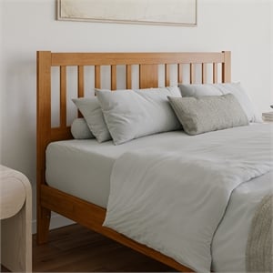 AFI Finley Queen Slatted Solid Wood Headboard in Light Toffee