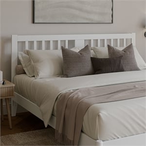 AFI Finley King Slatted Solid Wood Headboard in White