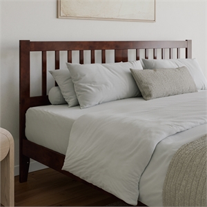 AFI Finley King Slatted Solid Wood Headboard in Walnut