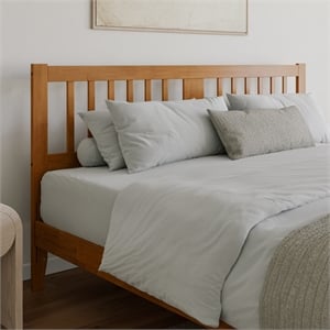 AFI Finley King Slatted Solid Wood Headboard in Light Toffee